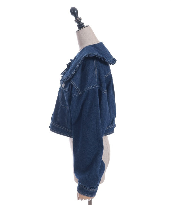 Ribbon Design Denim Jacket – axes femme from JAPAN
