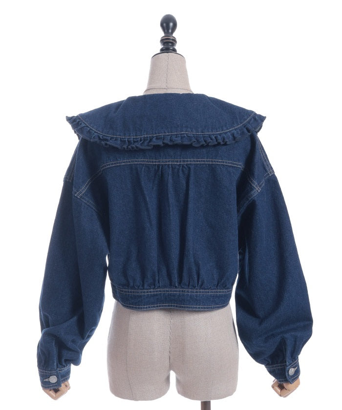 Ribbon Design Denim Jacket – axes femme from JAPAN
