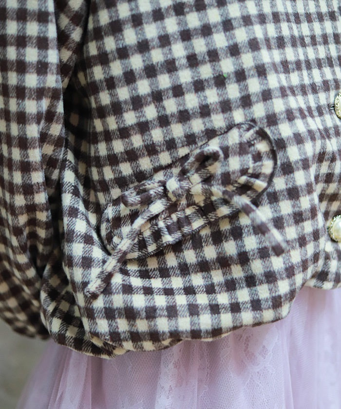 Big Collar Balloon Brushed Blouson