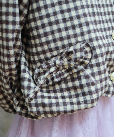 Big Collar Balloon Brushed Blouson