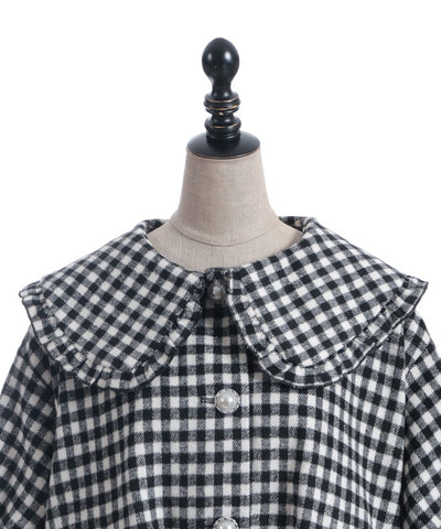 Big Collar Balloon Brushed Blouson