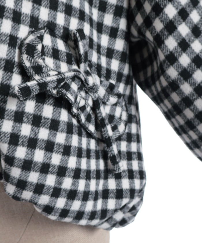 Big Collar Balloon Brushed Blouson