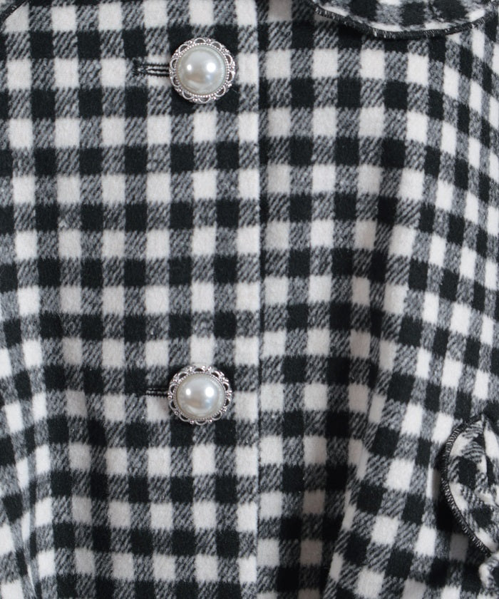 Big Collar Balloon Brushed Blouson