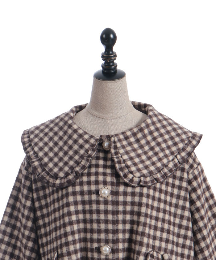 Big Collar Balloon Brushed Blouson