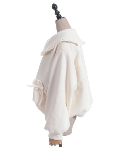 Big Collar Balloon Brushed Blouson