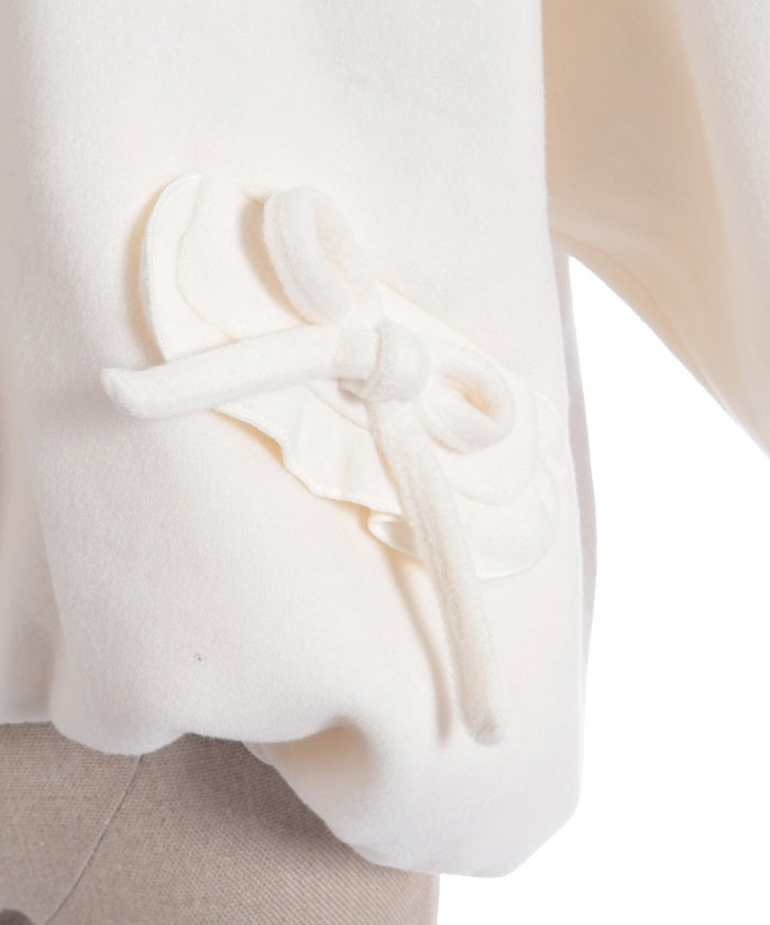 Big Collar Balloon Brushed Blouson