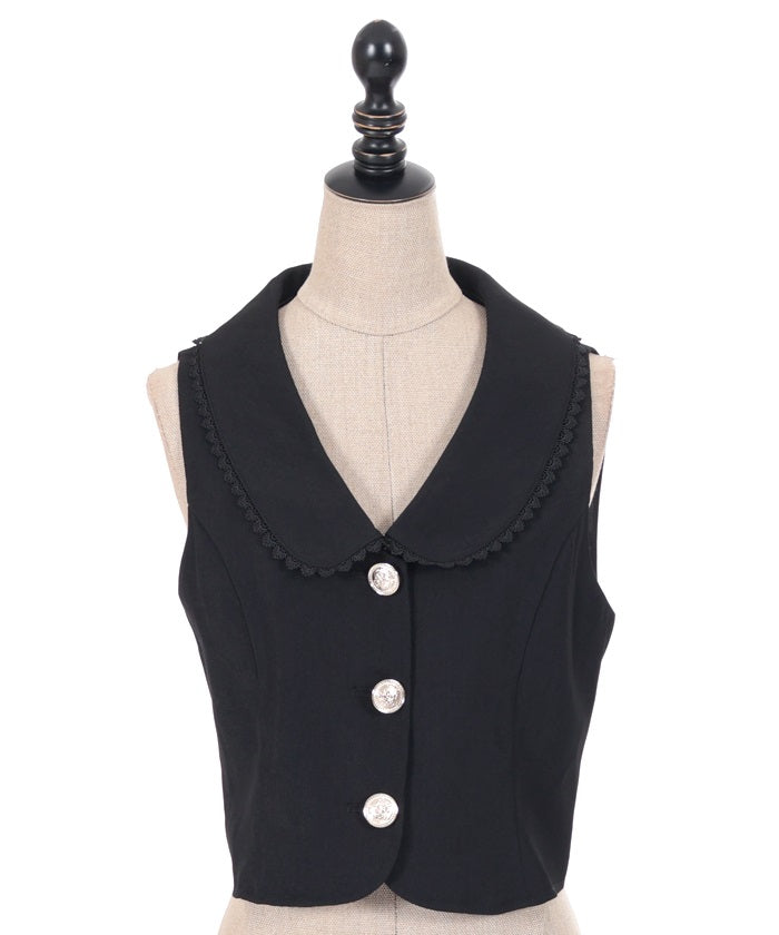 Collar Design Short Vest