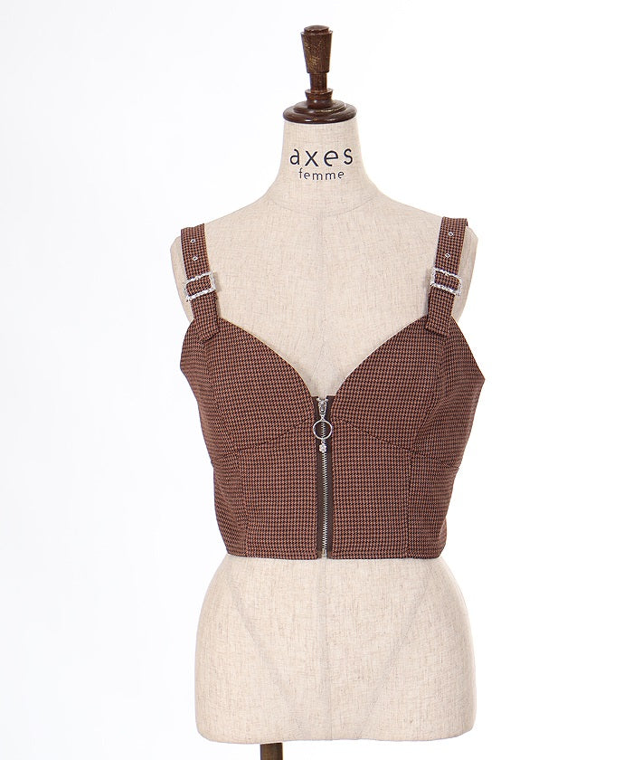 Belt Design Zip Bustier