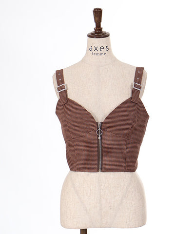 Belt Design Zip Bustier