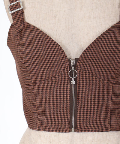 Belt Design Zip Bustier