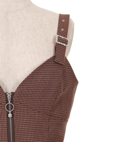 Belt Design Zip Bustier