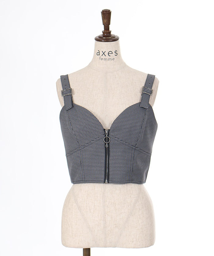 Belt Design Zip Bustier