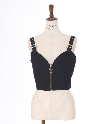 Belt Design Zip Bustier