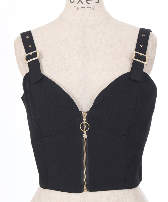 Belt Design Zip Bustier