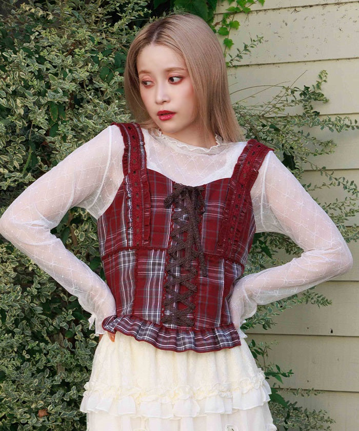 美品❣️axes femme BIGリボン　y2k coquette 00s axes femme Y2K Big Bow Lace Camisole (Ivory) – MultiPal Store