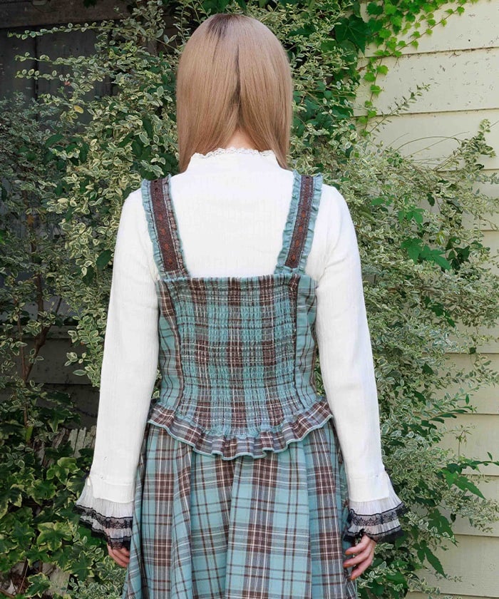 Tartan Plaid Lace-Up Bustier