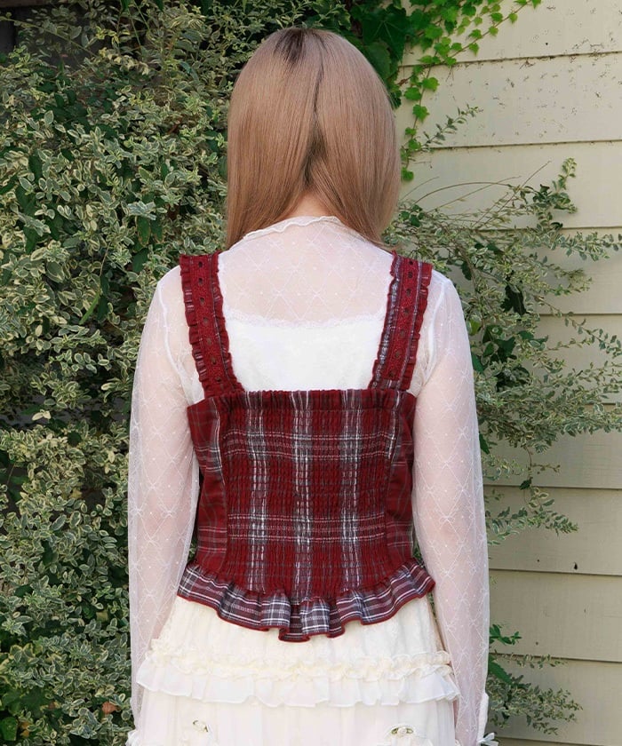 Tartan Plaid Lace-Up Bustier