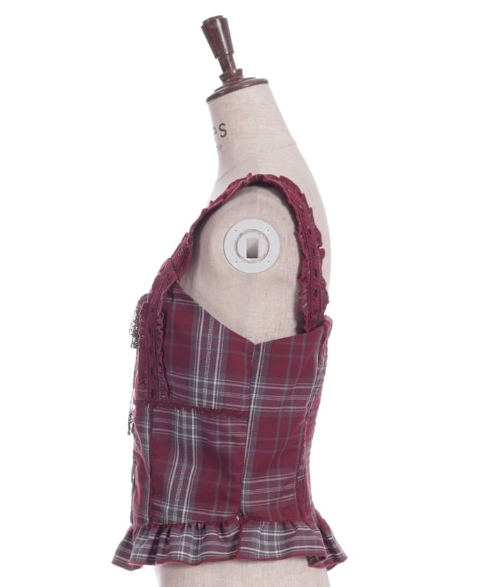 Tartan Plaid Lace-Up Bustier