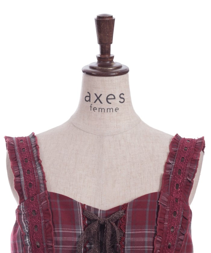 Tartan Plaid Lace-Up Bustier