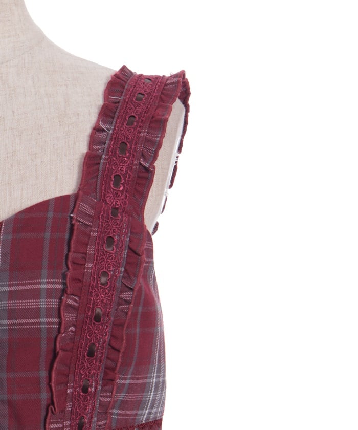 Tartan Plaid Lace-Up Bustier