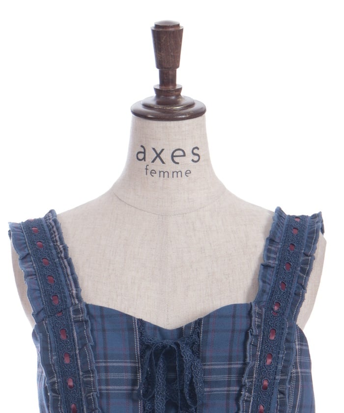 Tartan Plaid Lace-Up Bustier