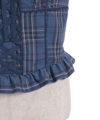 Tartan Plaid Lace-Up Bustier