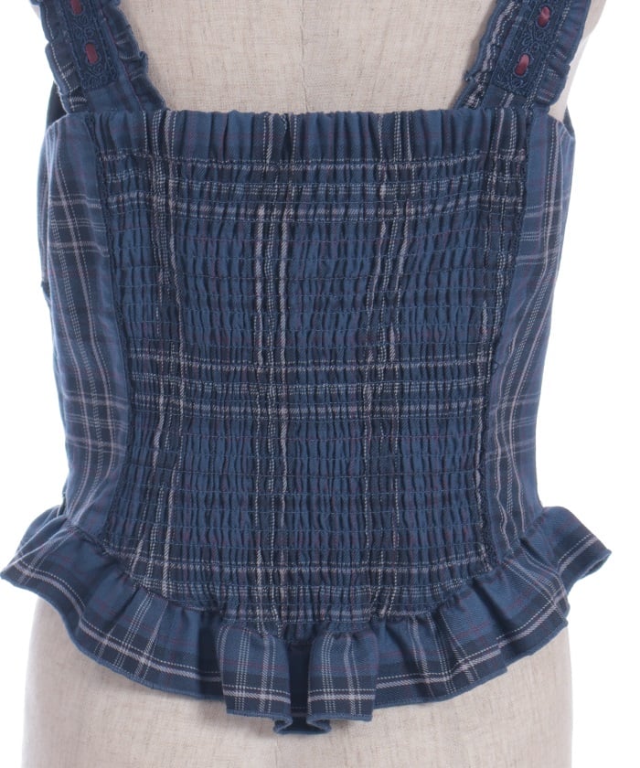 Tartan Plaid Lace-Up Bustier