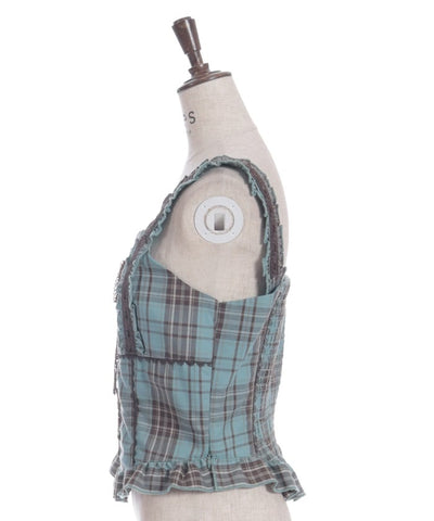 Tartan Plaid Lace-Up Bustier