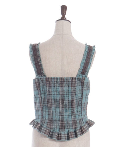 Tartan Plaid Lace-Up Bustier