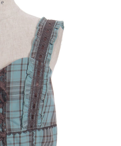 Tartan Plaid Lace-Up Bustier