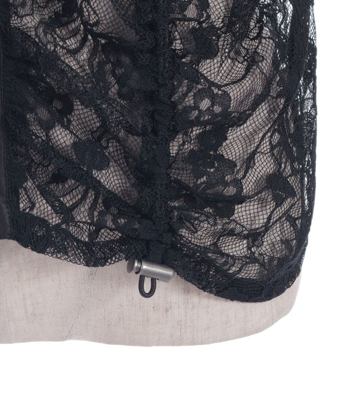 Hooded Drawstring Lace Vest