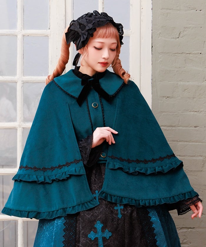 Frill Cape Coat – axes femme from JAPAN