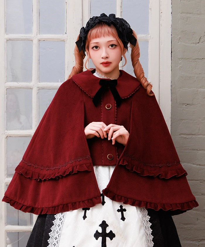 Frill Cape Coat – axes femme from JAPAN