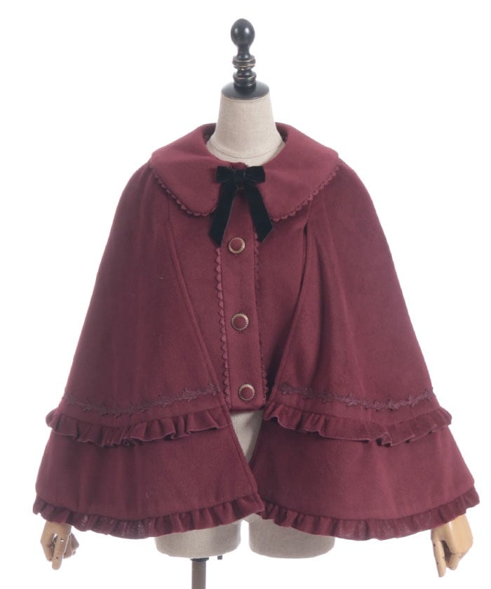 【てる】MAJOH H&A FRILL CAPE Ada Beaded One Shoulder Cape Sleeve Gown | Tadashi Shoji