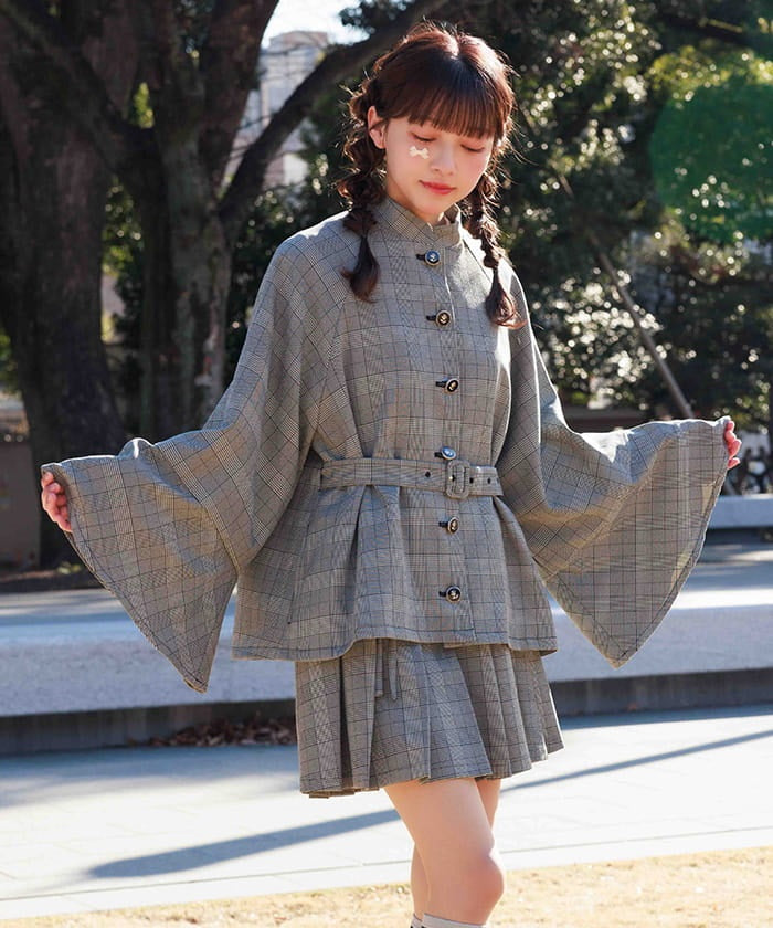 Cape Style Flare Sleeve Coat (Pre-order)