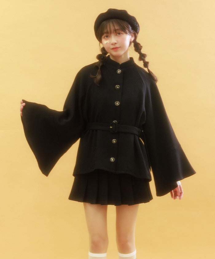 Cape Style Flare Sleeve Coat (Pre-order)