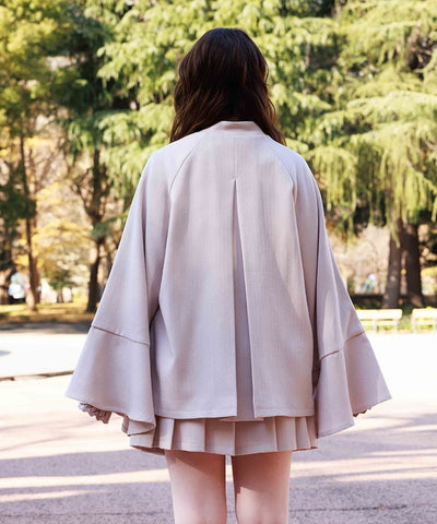 Cape Style Flare Sleeve Coat (Pre-order)