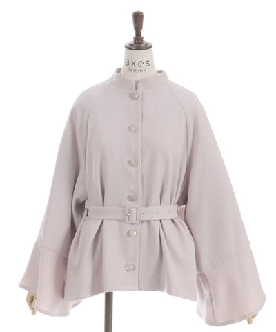 Cape Style Flare Sleeve Coat (Pre-order)