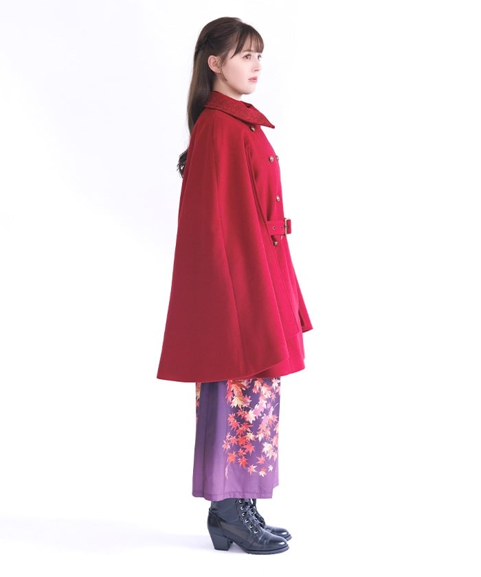Double Button Cape Coat – axes femme from JAPAN