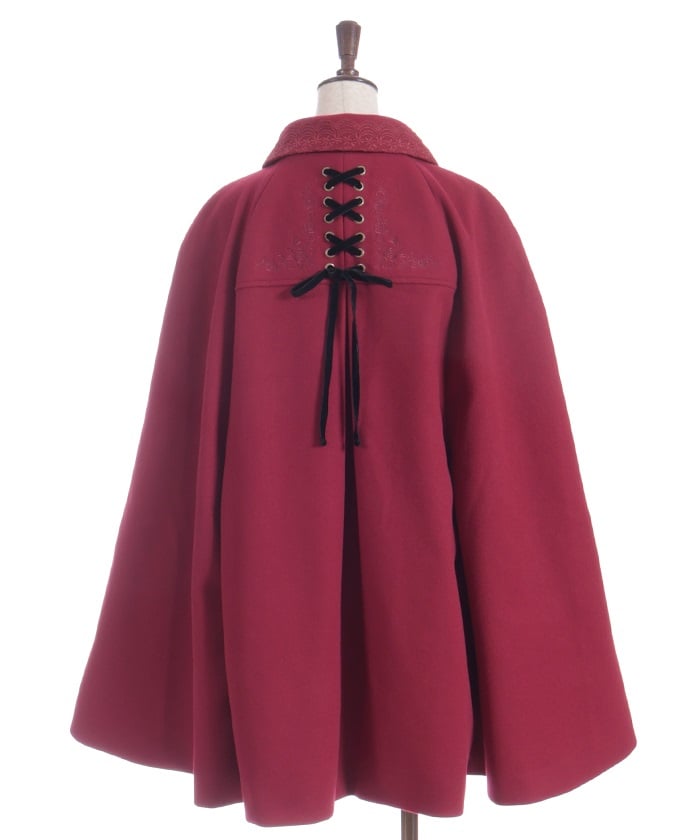 Double Button Cape Coat – axes femme from JAPAN