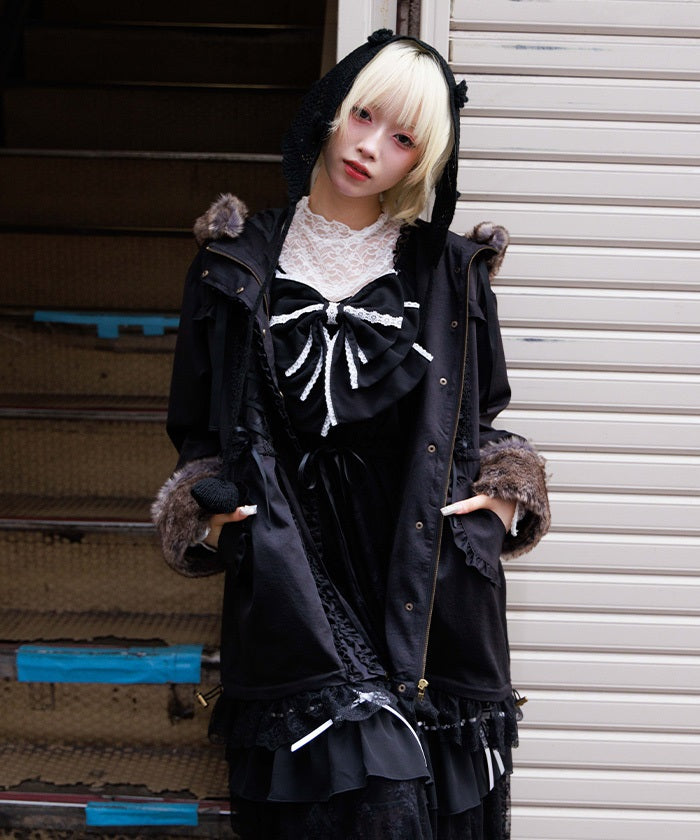 Lace-Up & Frill Mod Coat