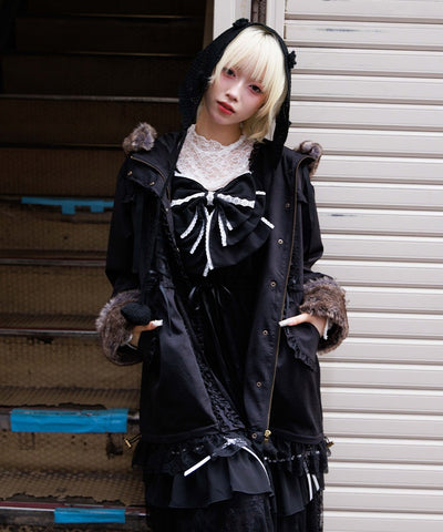 Lace-Up & Frill Mod Coat