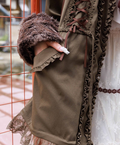 Lace-Up & Frill Mod Coat