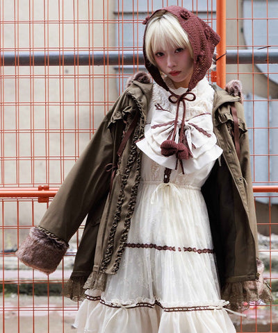 Lace-Up & Frill Mod Coat