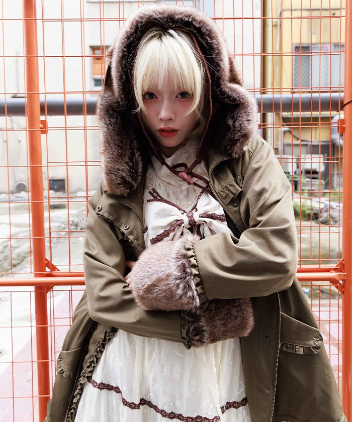 Lace-Up & Frill Mod Coat
