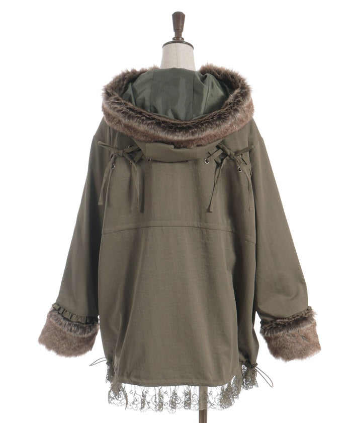 Lace-Up & Frill Mod Coat