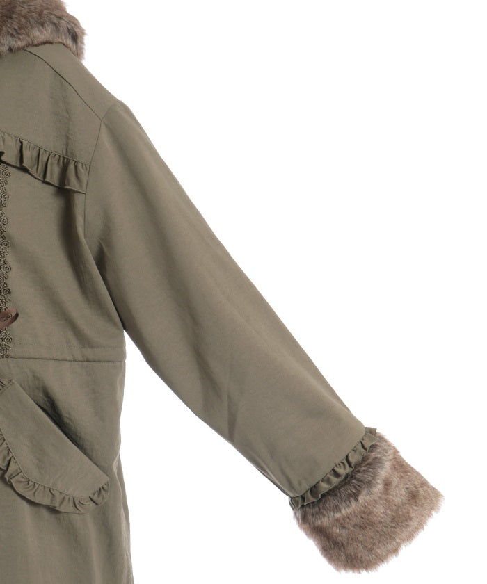 Lace-Up & Frill Mod Coat