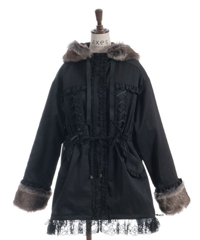 Lace-Up & Frill Mod Coat