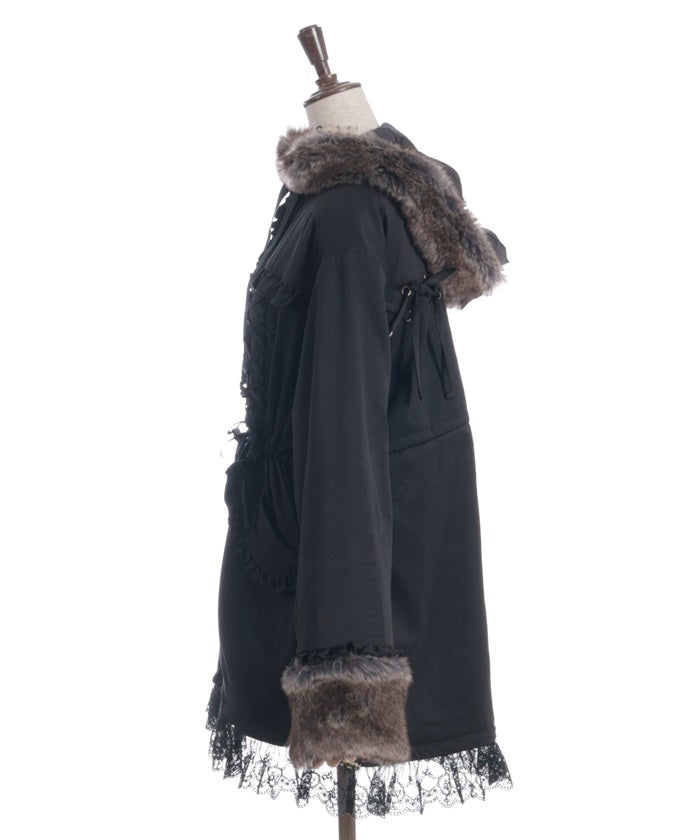 Lace-Up & Frill Mod Coat