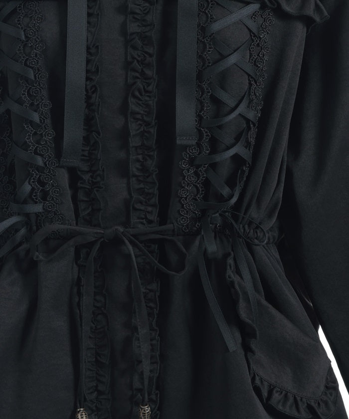 Lace-Up & Frill Mod Coat